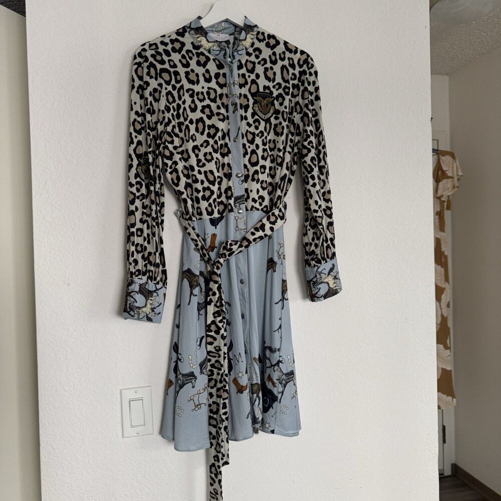 Mucho Gusto Dutch Handmade Maximalist Luxury Bold Dress M Leopard Mob Wife €439 - Picture 9 of 16